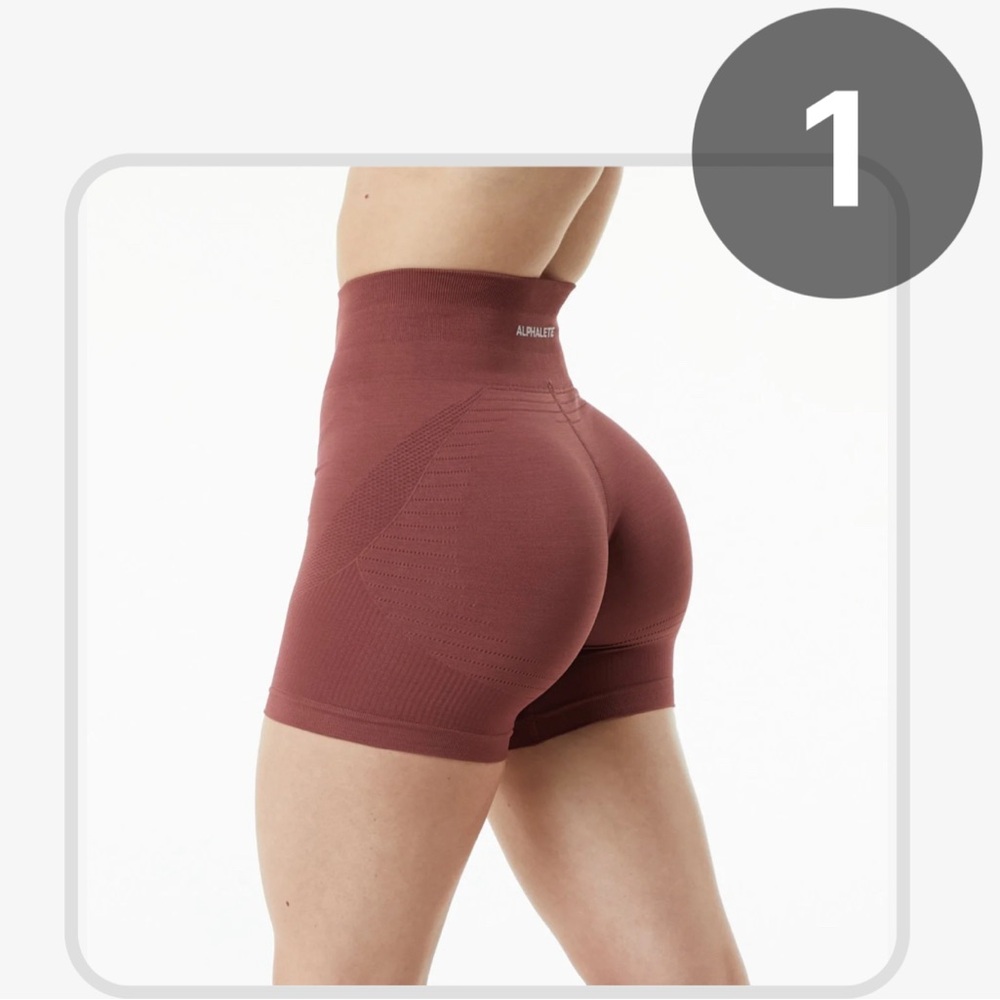 Alphalete Ozone Shorts Gingerbread Color size medium